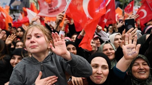 Предвыборный митинг действующего президента Турции Реджепа Тайипа Эрдогана