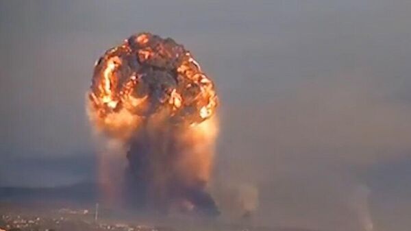Мощный взрыв на Украине. Скриншот видео из соцсетей