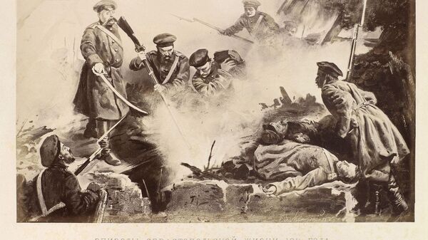 Штыковой бой. Фото: иллюстрация из Альбома фотографических снимков с картин Эпизоды Севастопольской жизни 1854-1855 года.