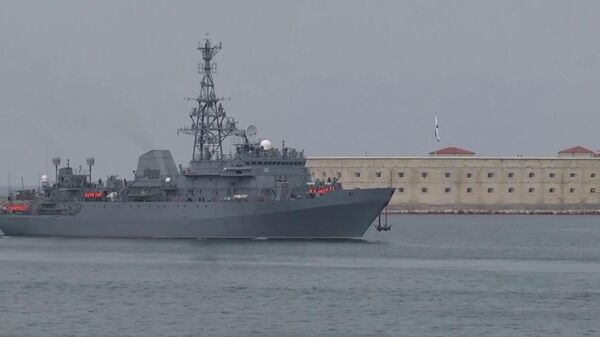  Разведывательный корабль Черноморского флота Иван Хурс прибыл в Севастополь. 