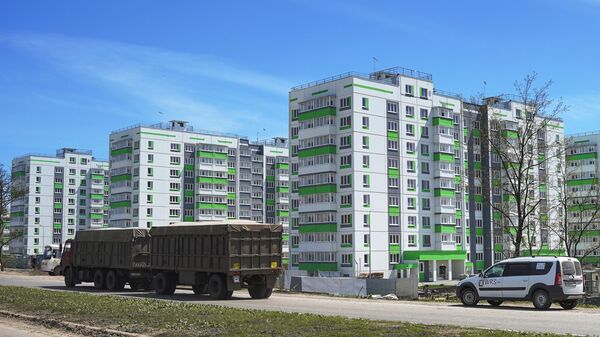 Строительство новых жилых домов в Мариуполе.