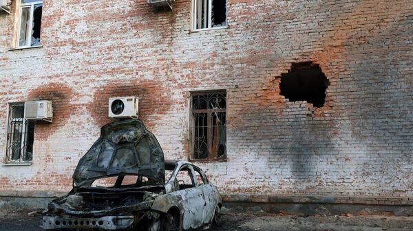 Последствия обстрелов города Шебекино Белгородской области
