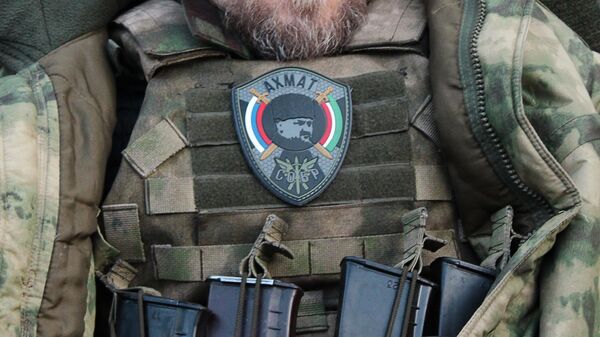 Бойцы чеченского спецназа 