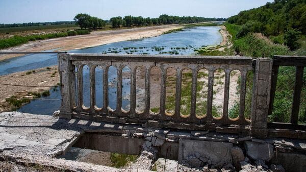 Северо-Крымский канал после разрушения плотины на Каховском водохранилище