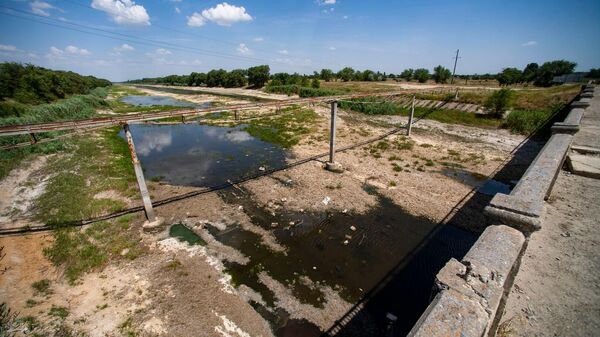 Северо-Крымский канал после разрушения плотины на Каховском водохранилище