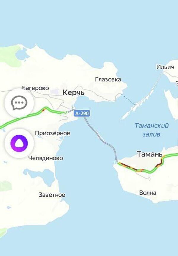 Ситуация на подъезде к Крымскому мосту