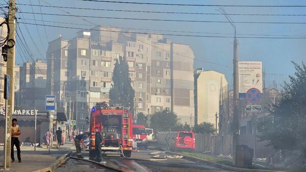Пожар в Симферополе на ул. Балаклавской