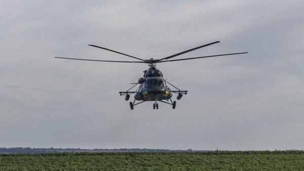 Вертолет ВСУ в зоне спецоперации