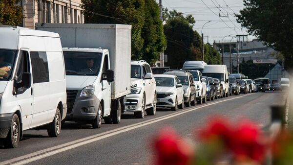 Автомобильная пробка в Симферополе