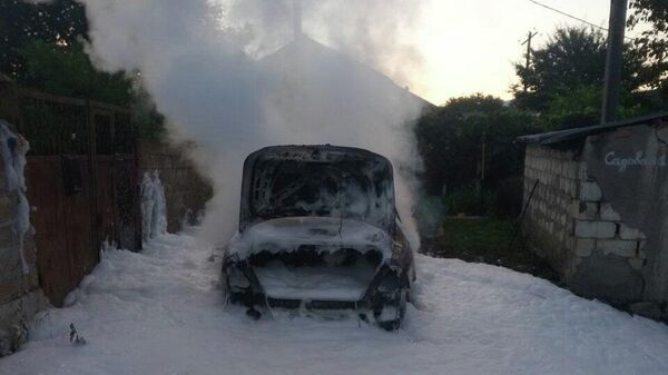 Mercedes сгорел в Симферопольском районе