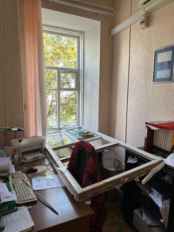 Последствия удара по городу Рыльск в Курской области Последствия удара по городу Рыльск в Курской области