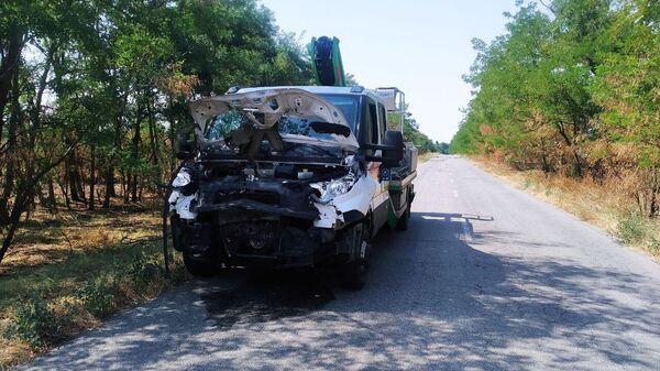 Дрон-камикадзе ВСУ повредил автовышку РЭС рядом с Днепрянами