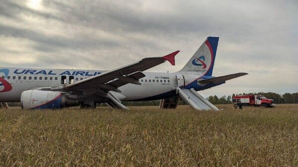 Самолет Сочи-Омск после аварийной посадки в поле