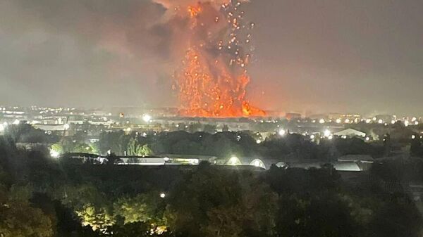 Взрыв на территории промышленного склада в Ташкенте