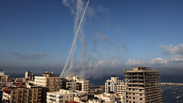 Ракеты выпущены из города Газа в сторону Израиля, 7 октября 2023 г.