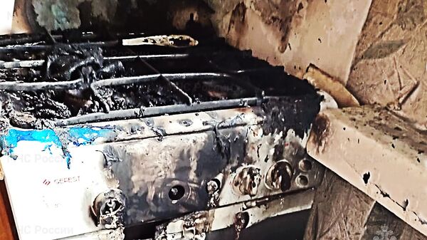 В Черноморском районе Крыма сгорела квартира из-за оставленной на плите сковородки