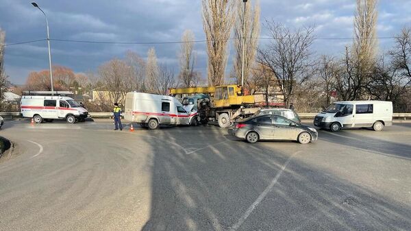 ДТП с участием автомобиля скорой медицинской помощи в Белогорском районе Крыма