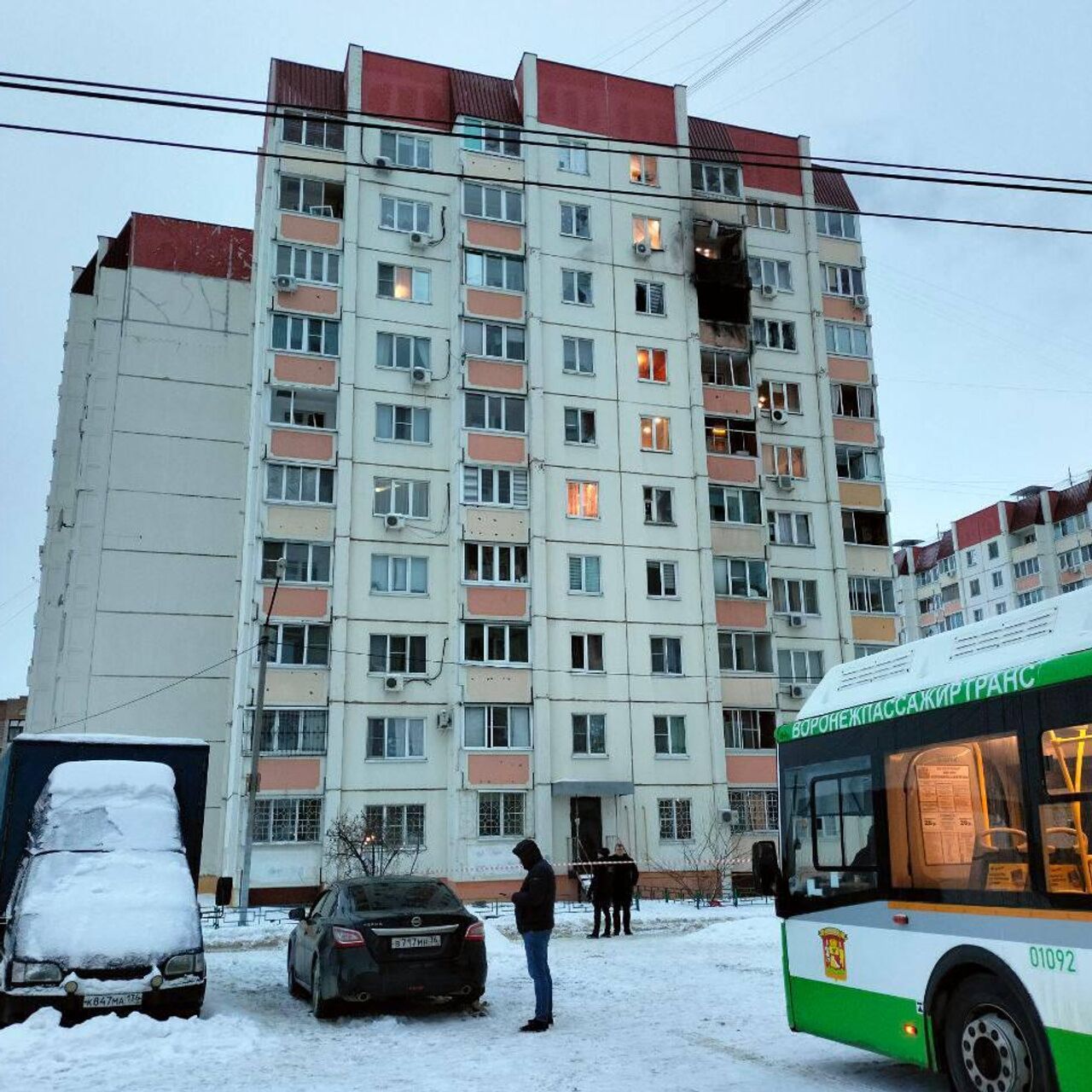 Десятки квартир в нескольких домах повреждены после атаки ВСУ на Воронеж -  РИА Новости Крым, 16.01.2024