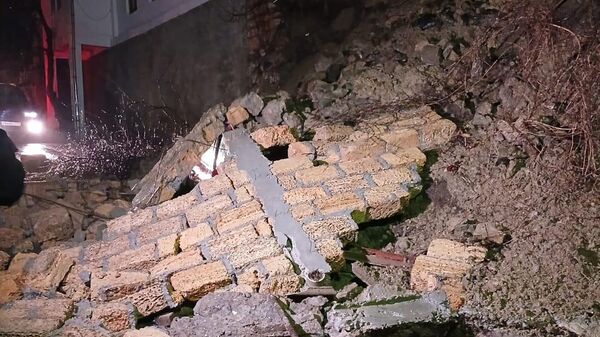В Ялте ночью сошел сель и рухнула подпорная стена