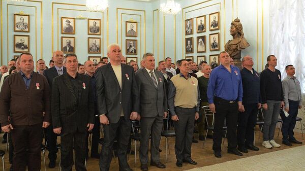 На Черноморском флоте наградили государственными наградами Российской Федерации пожарных