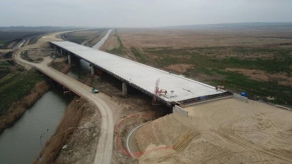 Строительство дальнего подхода к Крымскому мосту