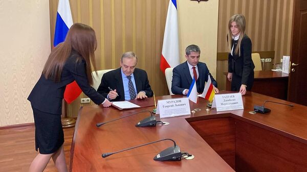 Первое заседание совместной рабочей группы по реализации соглашения между Советом министров Республики Крым и правительством республики Южная Осетия