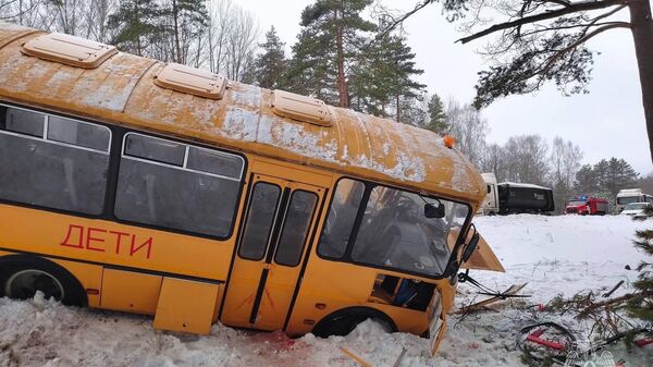 Восемь детей пострадали в ДТП с участием рейсового автобуса в Псковской области