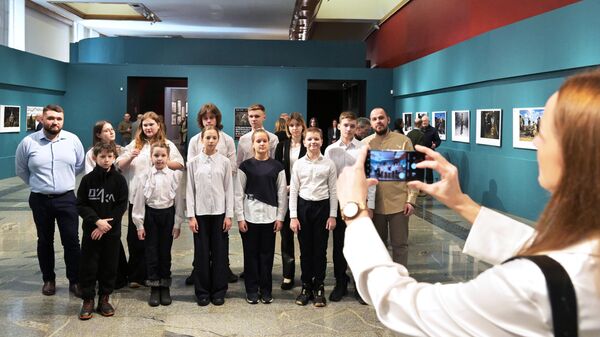 Церемония открытия выставки фотопроекта РИА Новости Защитники в Музее Победы