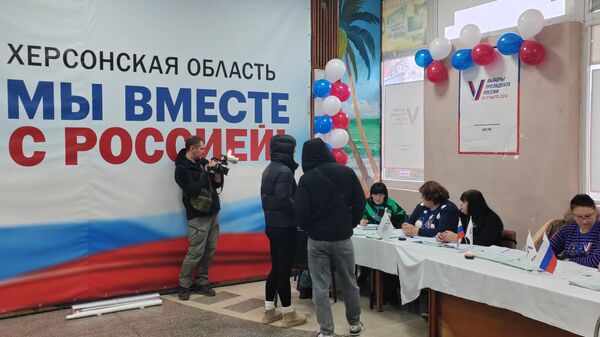 Избирательные участки на выборах президента России в Херсонской области (Геническ)