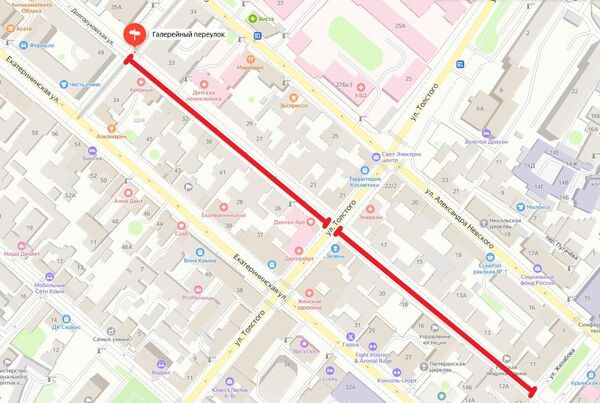 В Симферополе в среду ограничат движение на улице Долгоруковская - схема