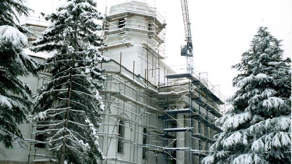 Строительство собора Александра-Невского в Симферополе. 2007 год