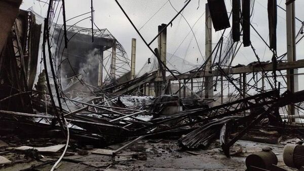 ДнепроГЭС в Запорожье после пожара и взрыва