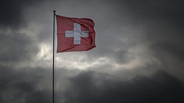 Швейцарский национальный флаг. Фото AFP