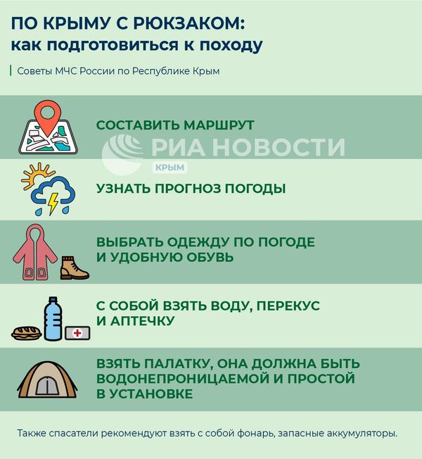 Как подготовиться к походу в горы - инфографика