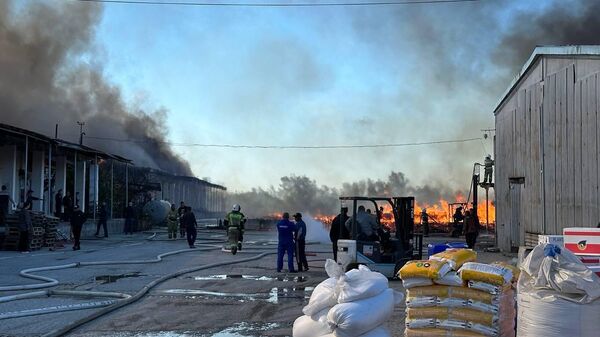 Пожар в Нижнегорском районе Крыма