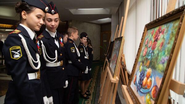 В Государственном Совете Крыма открылась выставка ветерана Великой Отечественной войны Нинеля Солопова.