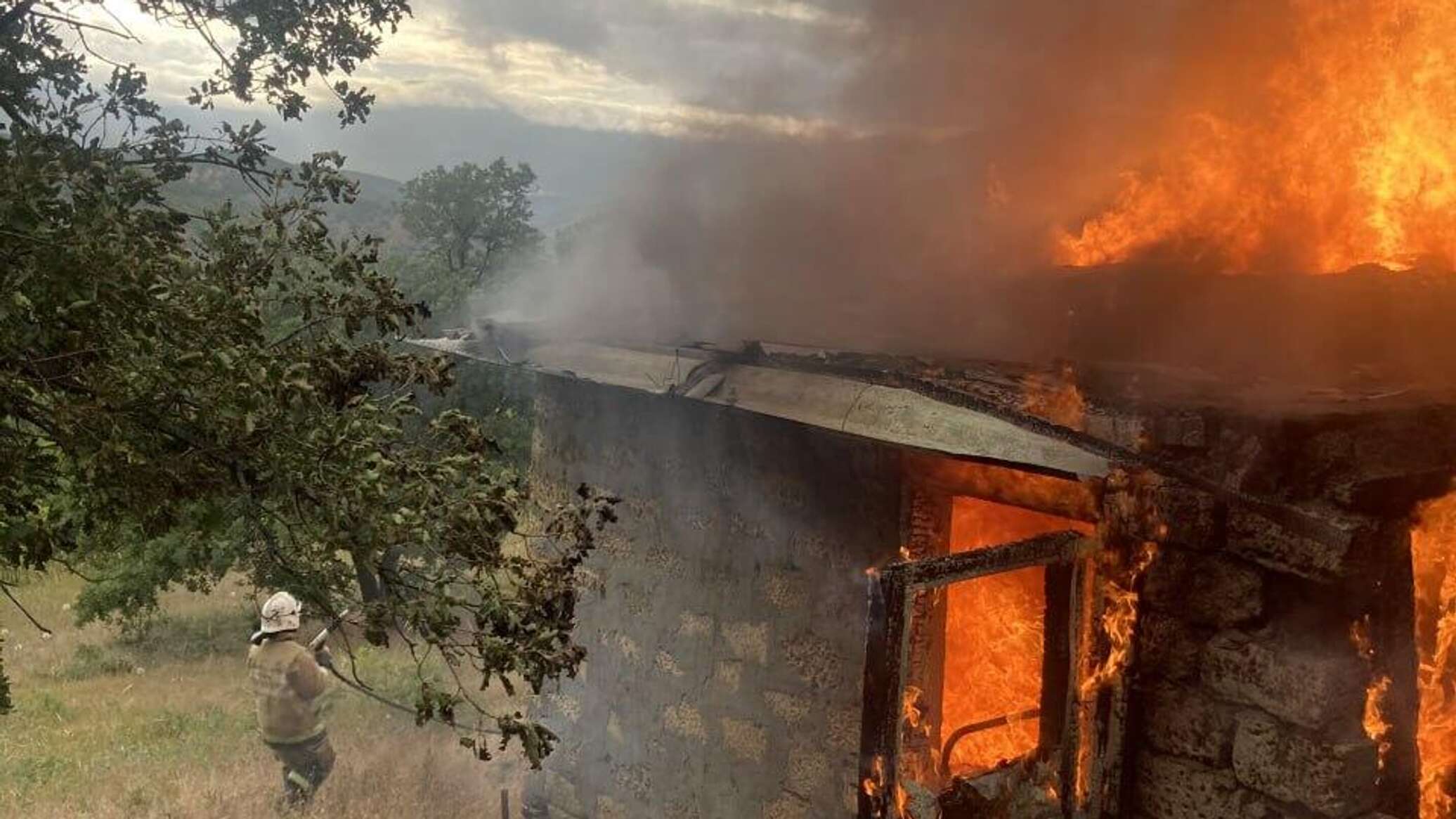 Пожар в алуште сегодня