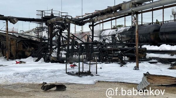Пожар на нефтебазе в Темрюкском районе после атаки ВСУ полностью ликвидировали