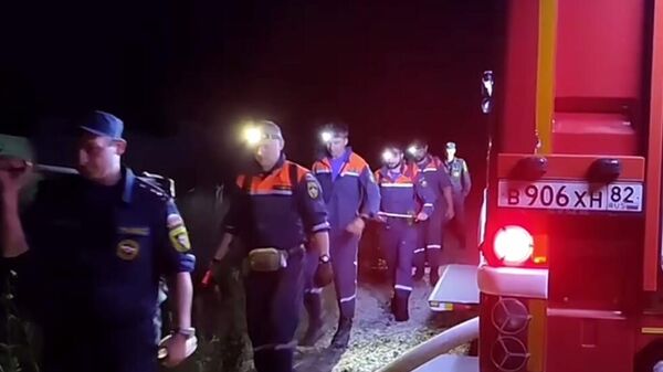 Тушение пожара на газопроводе под Алуштой