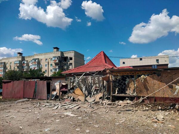 Последствия обстрела Шебекино в Белгородской области