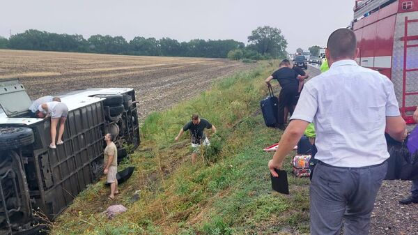 Рейсовый автобус попал в ДТП в Северском районе