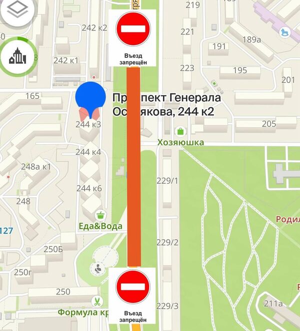 Схема перекрытия проспекта в Севастополе после ракетной атаки 2 августа Схема перекрытия проспекта в Севастополе после ракетной атаки 2 августа