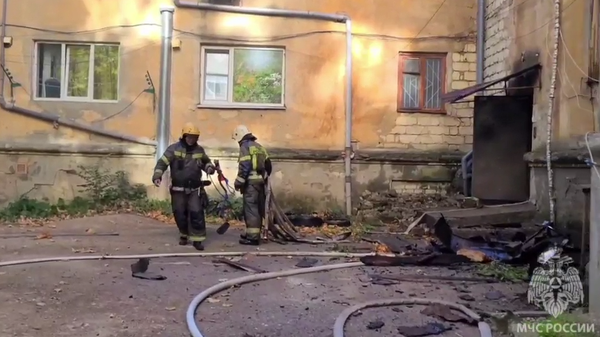 Пожар в многоэтажном жилом доме в Симферополе