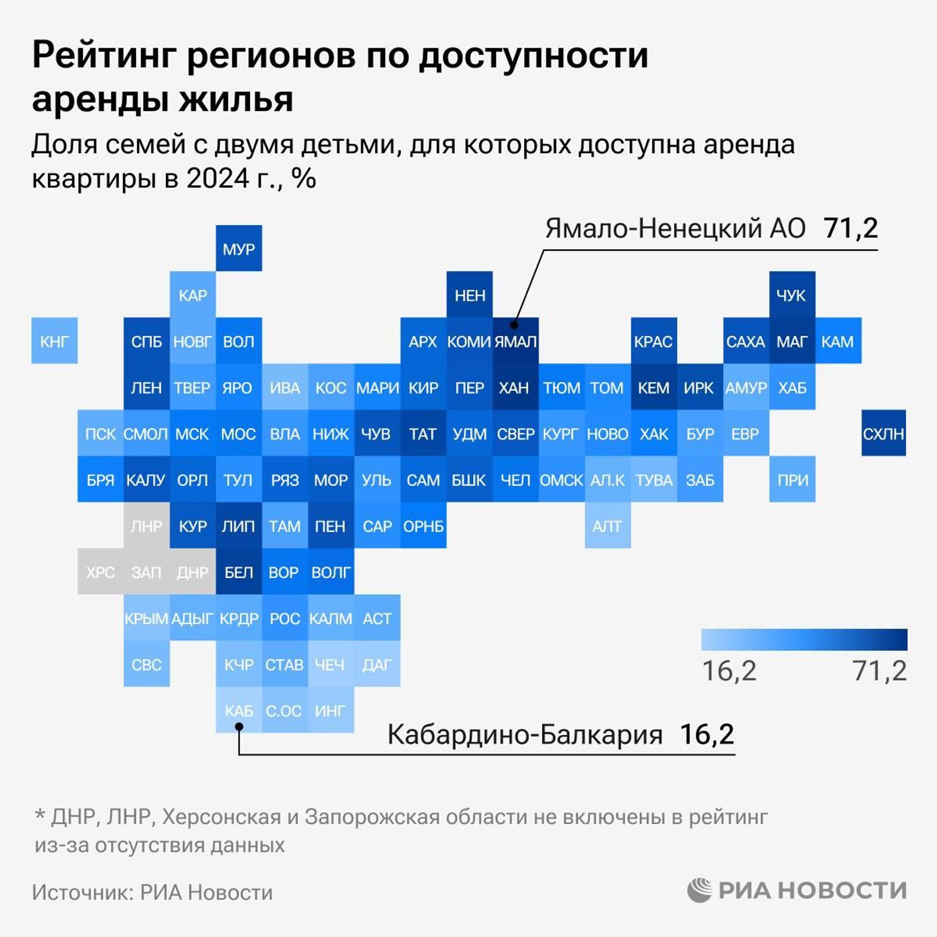 Рейтинг доступности аренды жилья по регионам России - РИА Новости, 1920, 05.11.2024