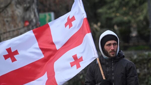 Протесты оппозиции в Тбилиси в связи с выборами президента 