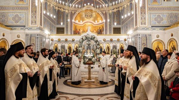 Всенощное бдение в Свято-Владимирском соборе Херсонеса