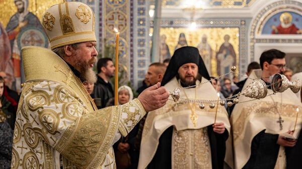 Всенощное бдение в Свято-Владимирском соборе Херсонеса