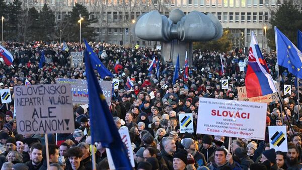 Акции протеста в Словакии