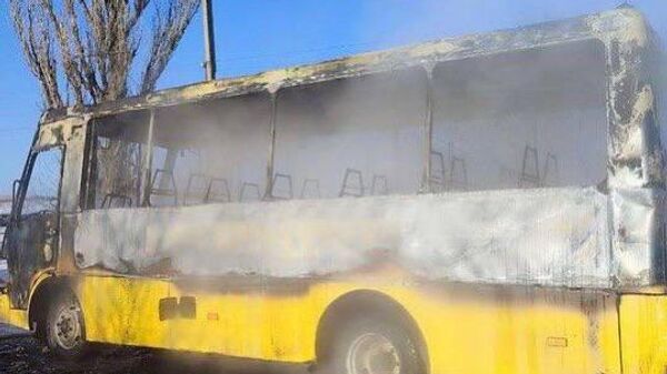 Школьный автобус сгорел в Белогорском районе Крыма