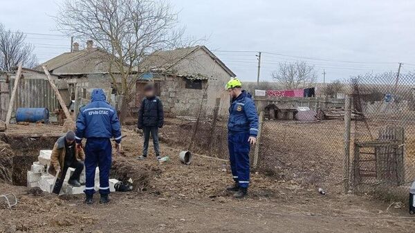 Спасатели в Крыму вытащили из глубокой ямы корову